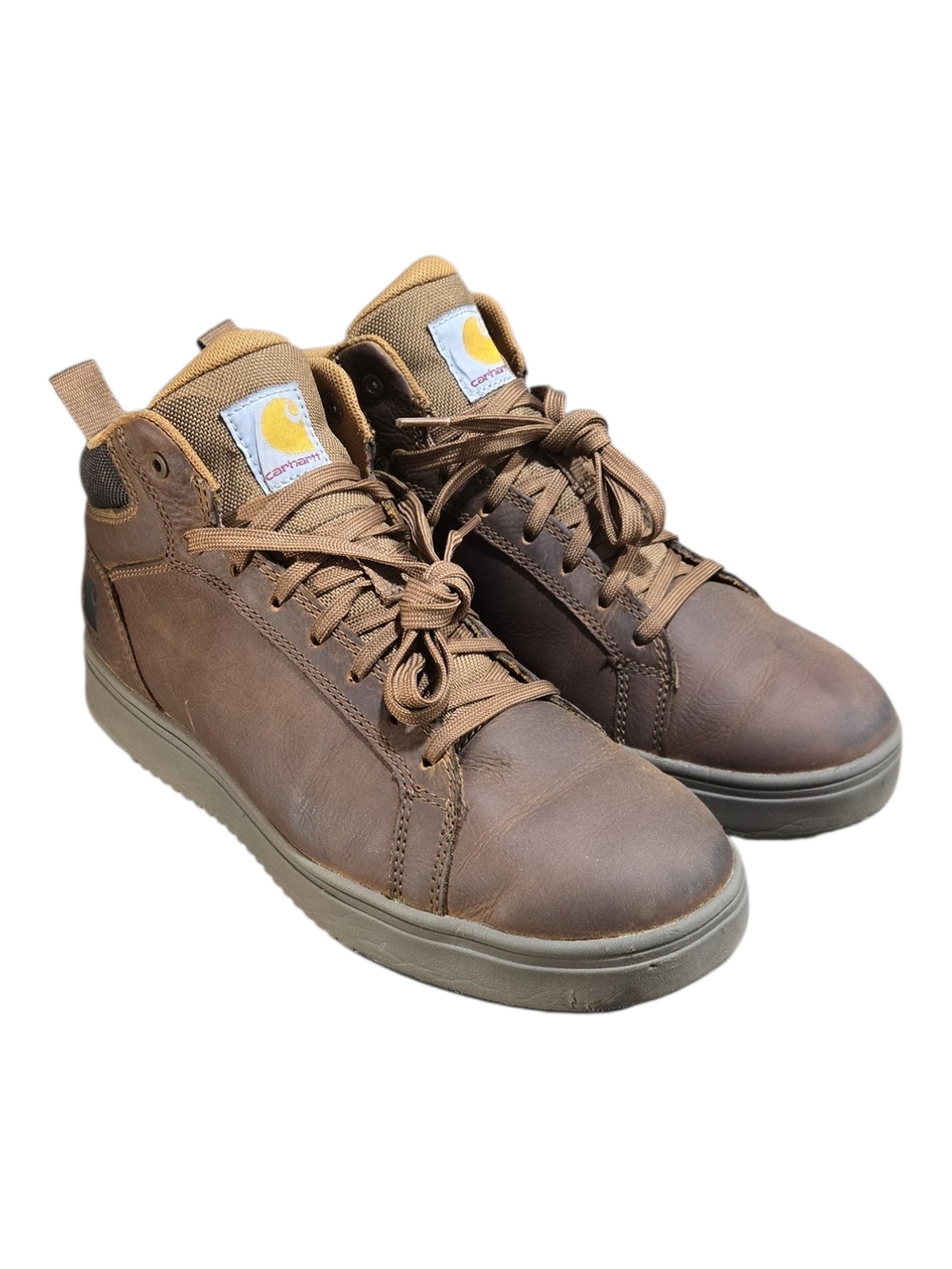 Carhartt Detroit Chukka Brown Leather Mid-Top Work Sneaker Men's Size 10.5